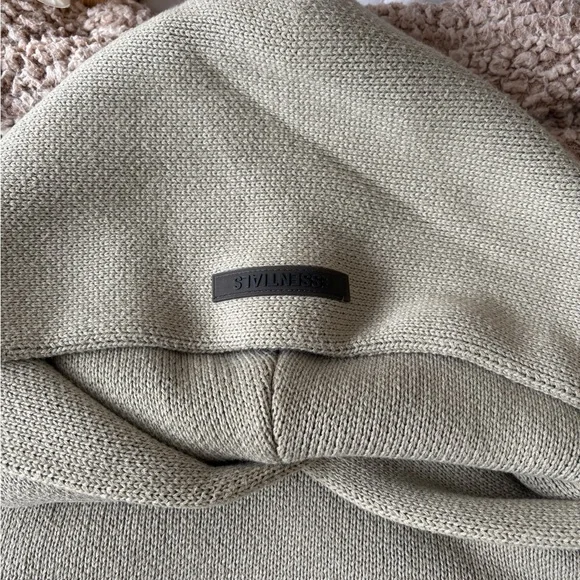 Essentials Men's KNIT PULLOVER Pistachio Hoodie Sweater - Picture 7 of 9